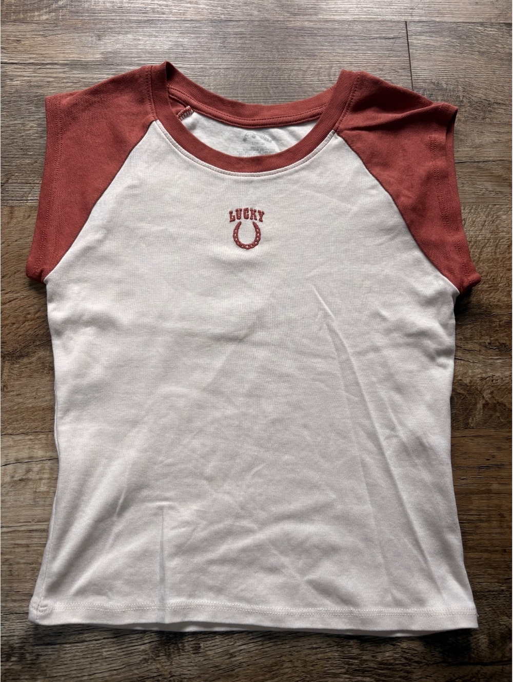 Lucky Brand Women's Short Sleeve Raglan T-Shirt Size Small